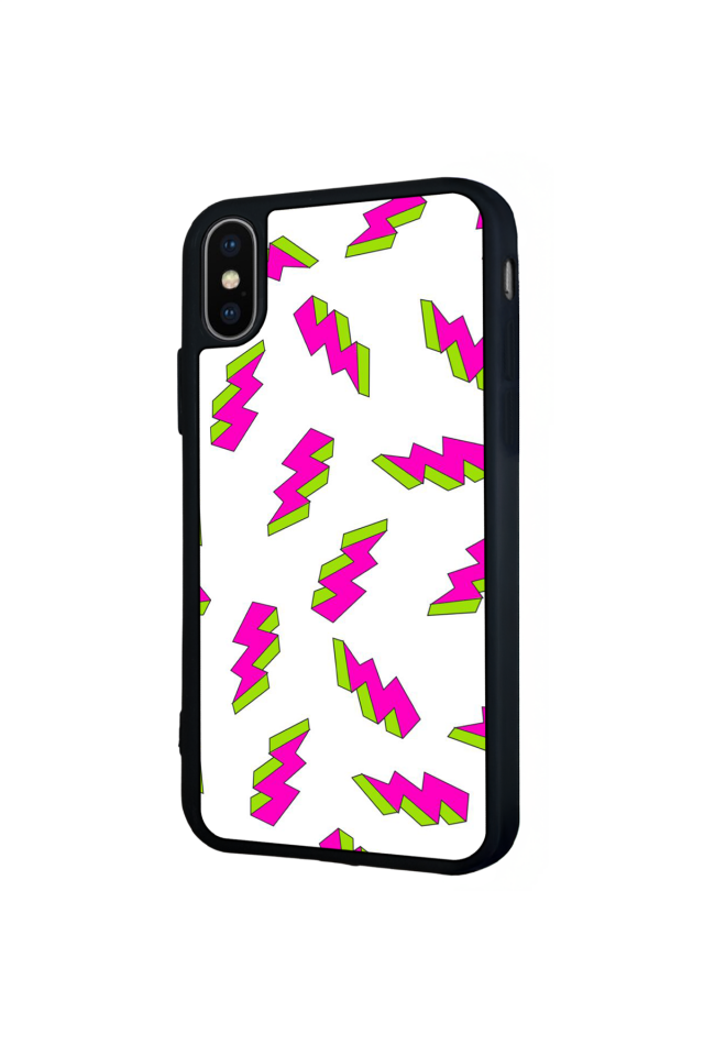iPhone X/ XS Uyumlu Simsek Tasarımlı Glossy Premium Kılıf