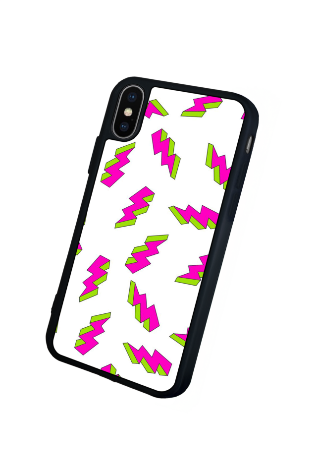 iPhone X/ XS Uyumlu Simsek Tasarımlı Glossy Premium Kılıf