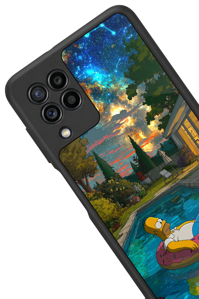 Samsung Galaxy M32 Uyumlu The Simpsons Tasarımlı Glossy Premium Kılıf