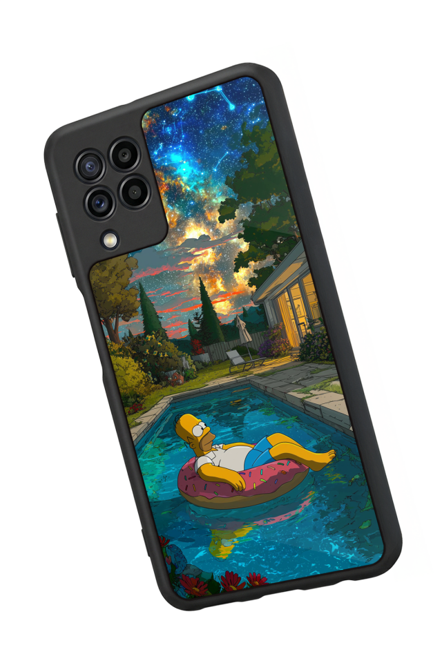 Samsung Galaxy M32 Uyumlu The Simpsons Tasarımlı Glossy Premium Kılıf