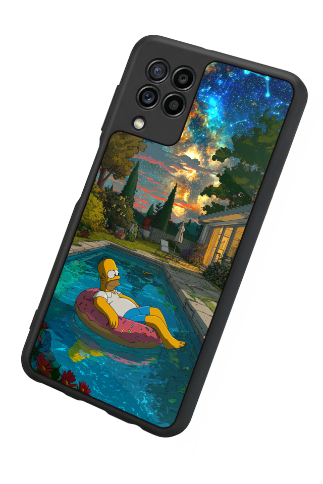 Samsung Galaxy M32 Uyumlu The Simpsons Tasarımlı Glossy Premium Kılıf