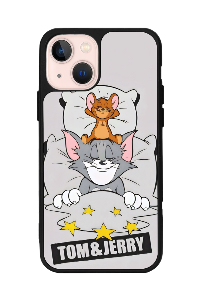 iPhone 15 Uyumlu Tom And Jerry Tasarımlı Glossy Premium Kılıf