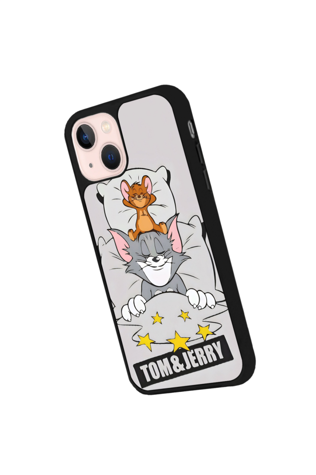 iPhone 15 Uyumlu Tom And Jerry Tasarımlı Glossy Premium Kılıf