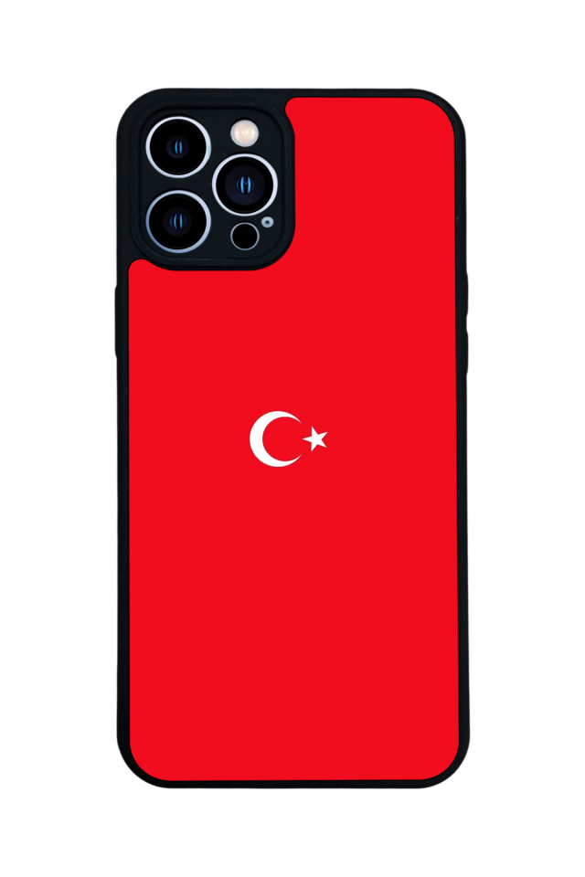 iPhone 12 Pro Max Uyumlu Türk Bayragi Tasarımlı Glossy Premium Kılıf
