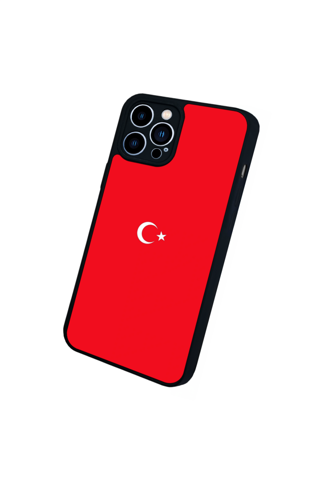 iPhone 12 Pro Max Uyumlu Türk Bayragi Tasarımlı Glossy Premium Kılıf
