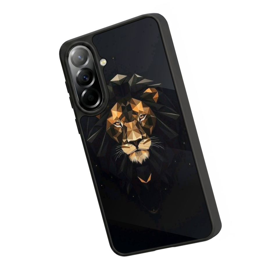 Samsung Galaxy A37 Uyumlu Aslan Tasarımlı Glossy Premium Kılıf