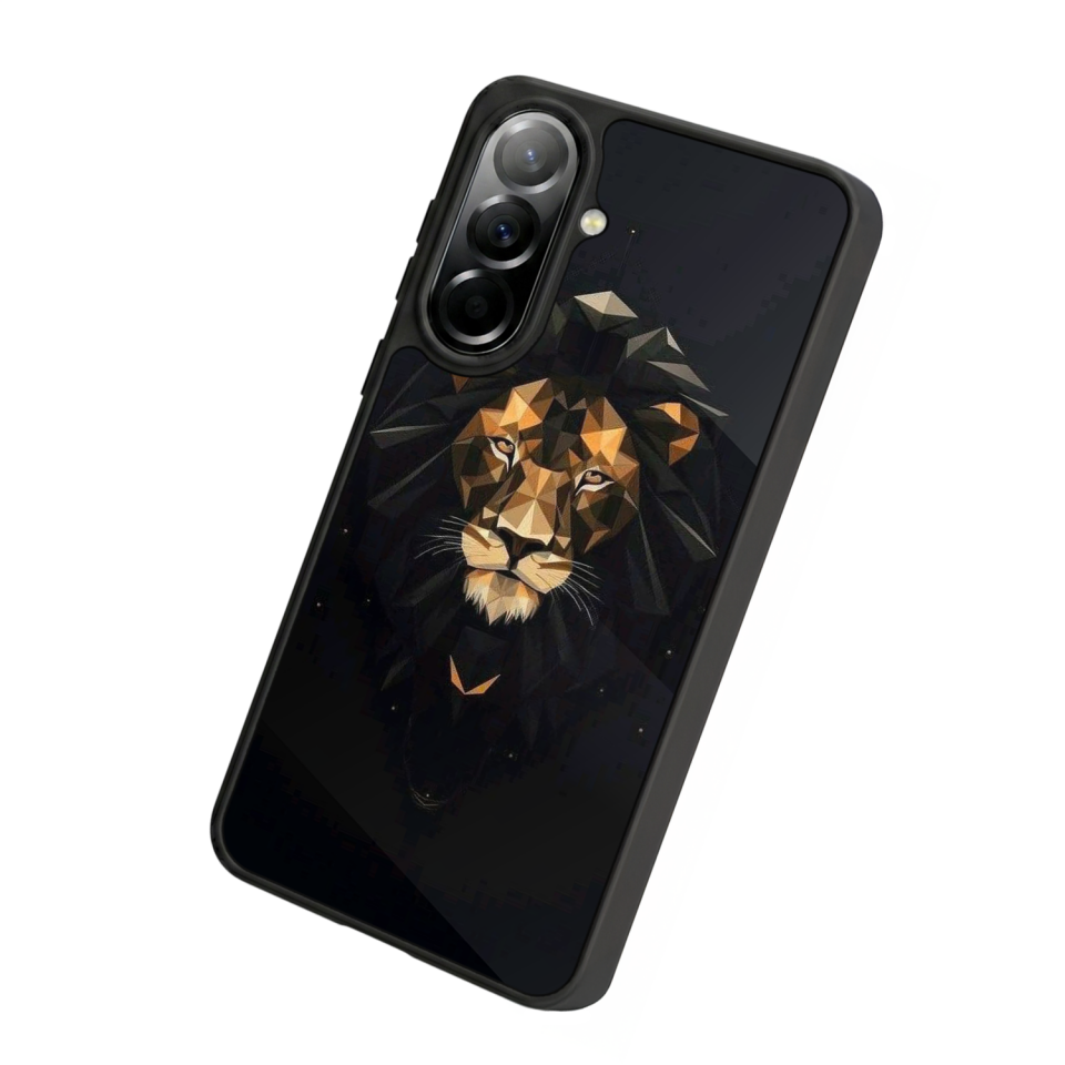 Samsung Galaxy A37 Uyumlu Aslan Tasarımlı Glossy Premium Kılıf