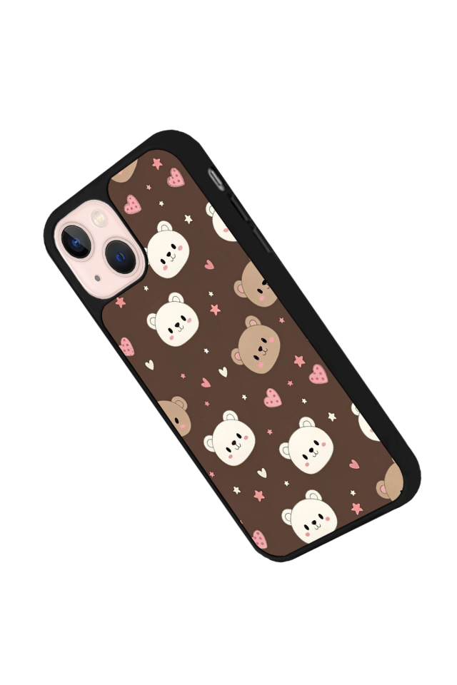 iPhone 15 Plus Uyumlu Ayı Tasarımlı Glossy Premium Kılıf