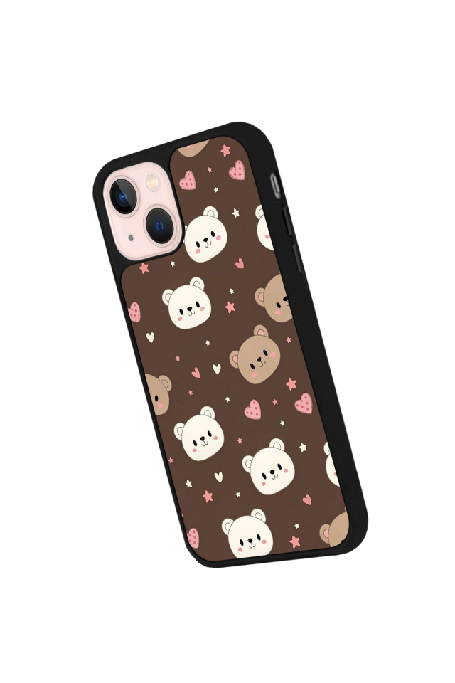 iPhone 15 Plus Uyumlu Ayı Tasarımlı Glossy Premium Kılıf