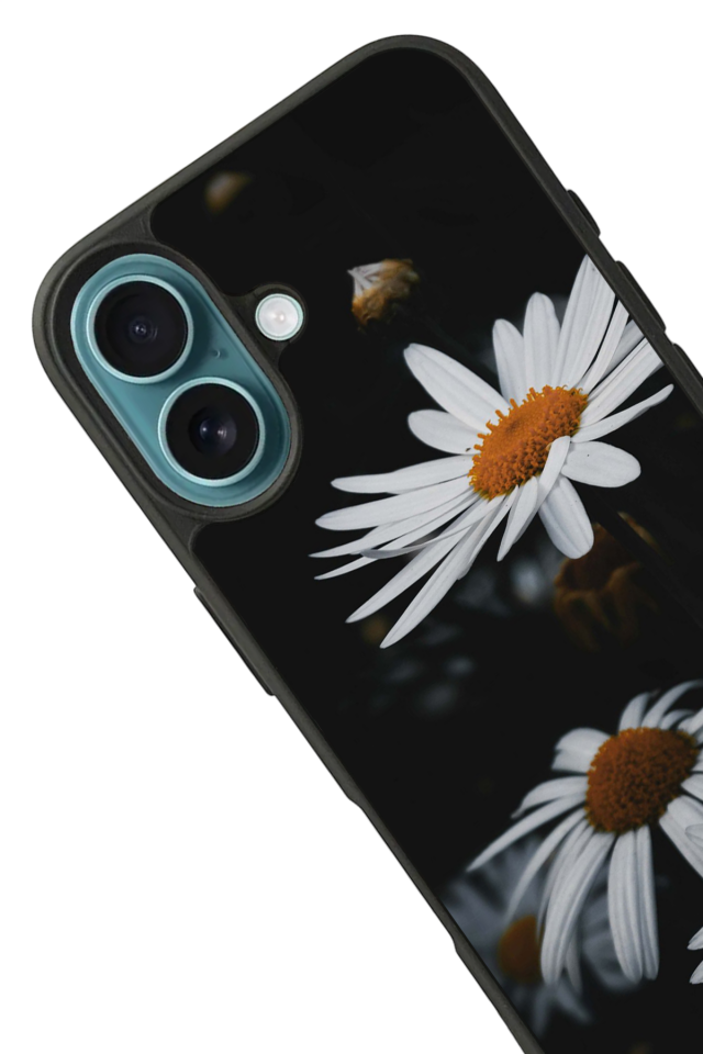 iPhone 16 Uyumlu Cicek Tasarımlı Glossy Premium Kılıf