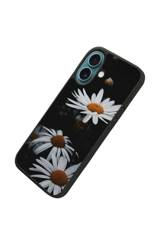 iPhone 16 Uyumlu Cicek Tasarımlı Glossy Premium Kılıf
