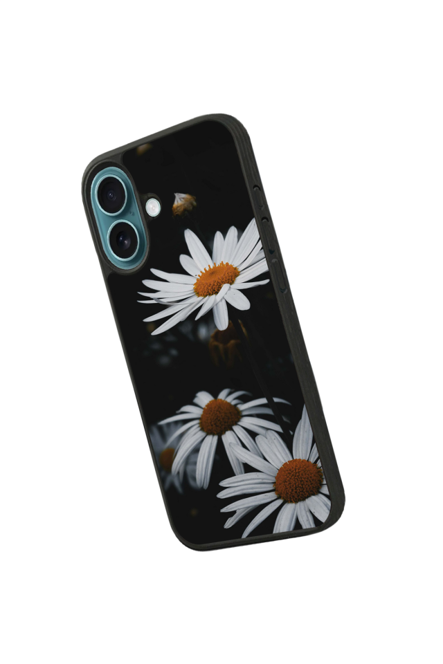 iPhone 16 Uyumlu Cicek Tasarımlı Glossy Premium Kılıf