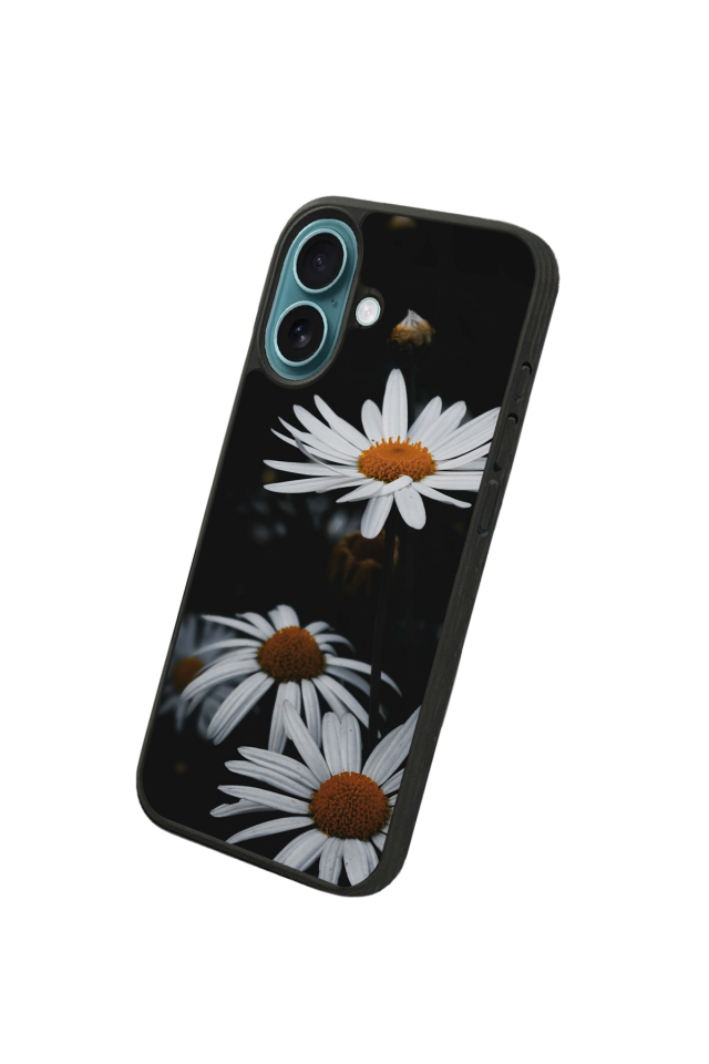 iPhone 16 Uyumlu Cicek Tasarımlı Glossy Premium Kılıf