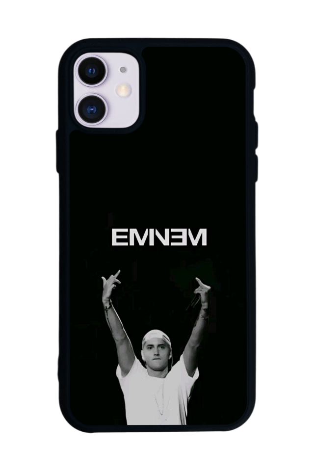 iPhone 11 Uyumlu Eminem Tasarımlı Glossy Premium Kılıf