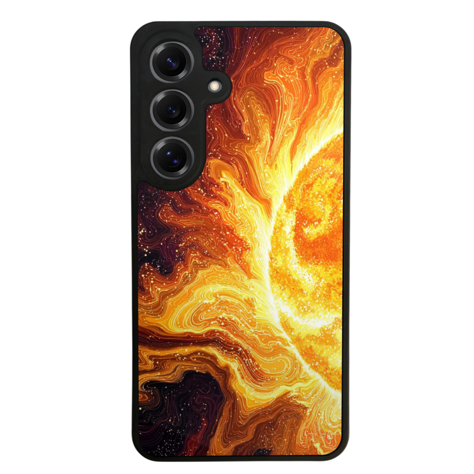 Samsung Galaxy S25 Uyumlu Güneş Tasarımlı Glossy Premium Kılıf