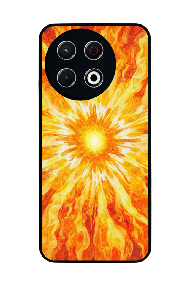 Tecno Spark 30 Pro Uyumlu Güneş Tasarımlı Glossy Premium Kılıf