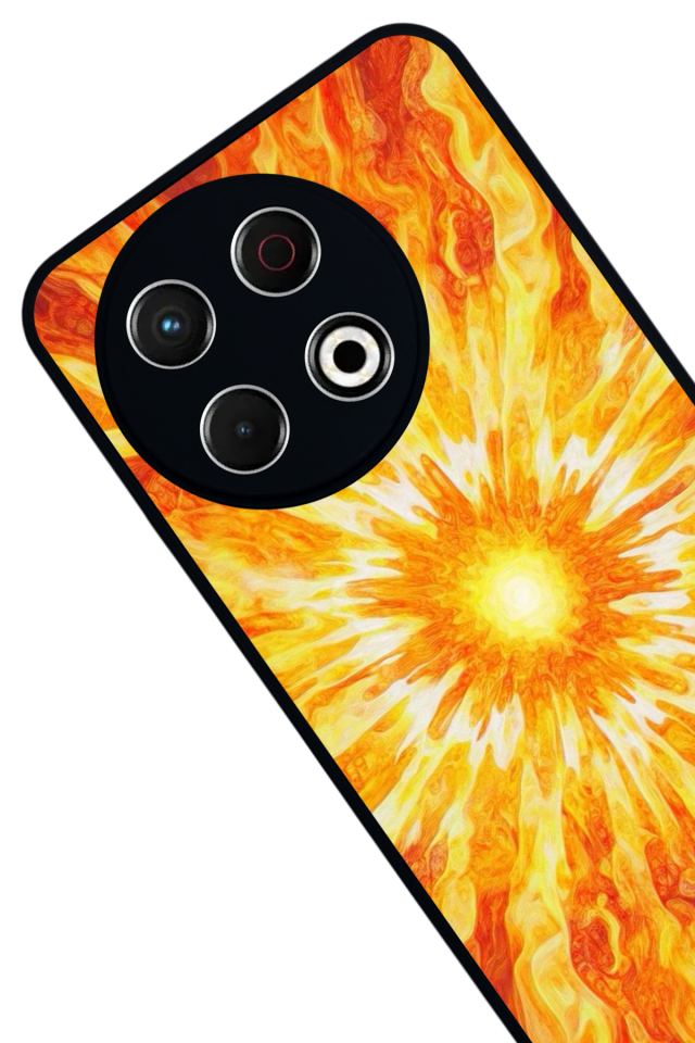 Tecno Spark 30 Pro Uyumlu Güneş Tasarımlı Glossy Premium Kılıf