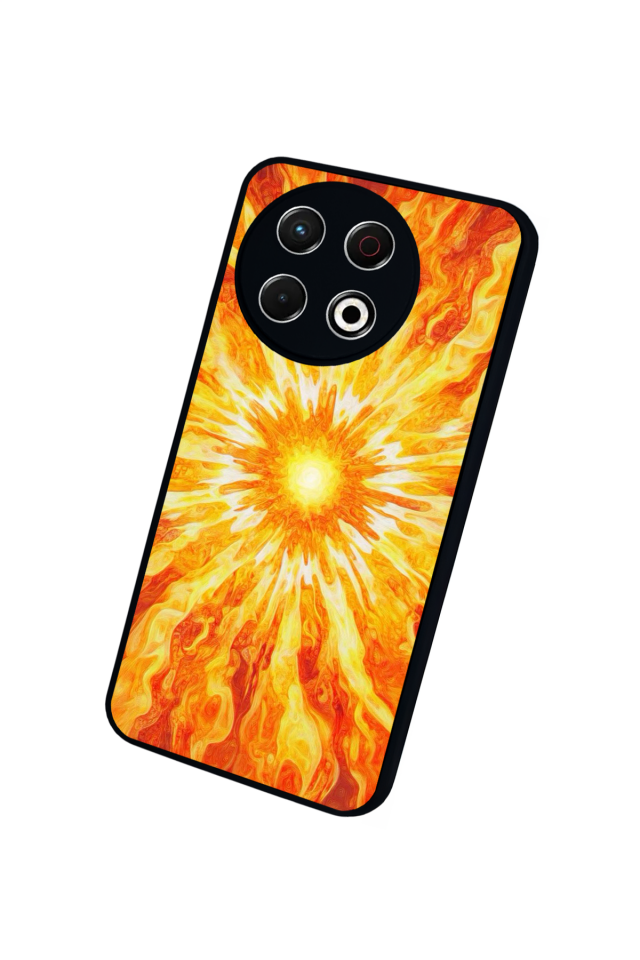 Tecno Spark 30 Pro Uyumlu Güneş Tasarımlı Glossy Premium Kılıf