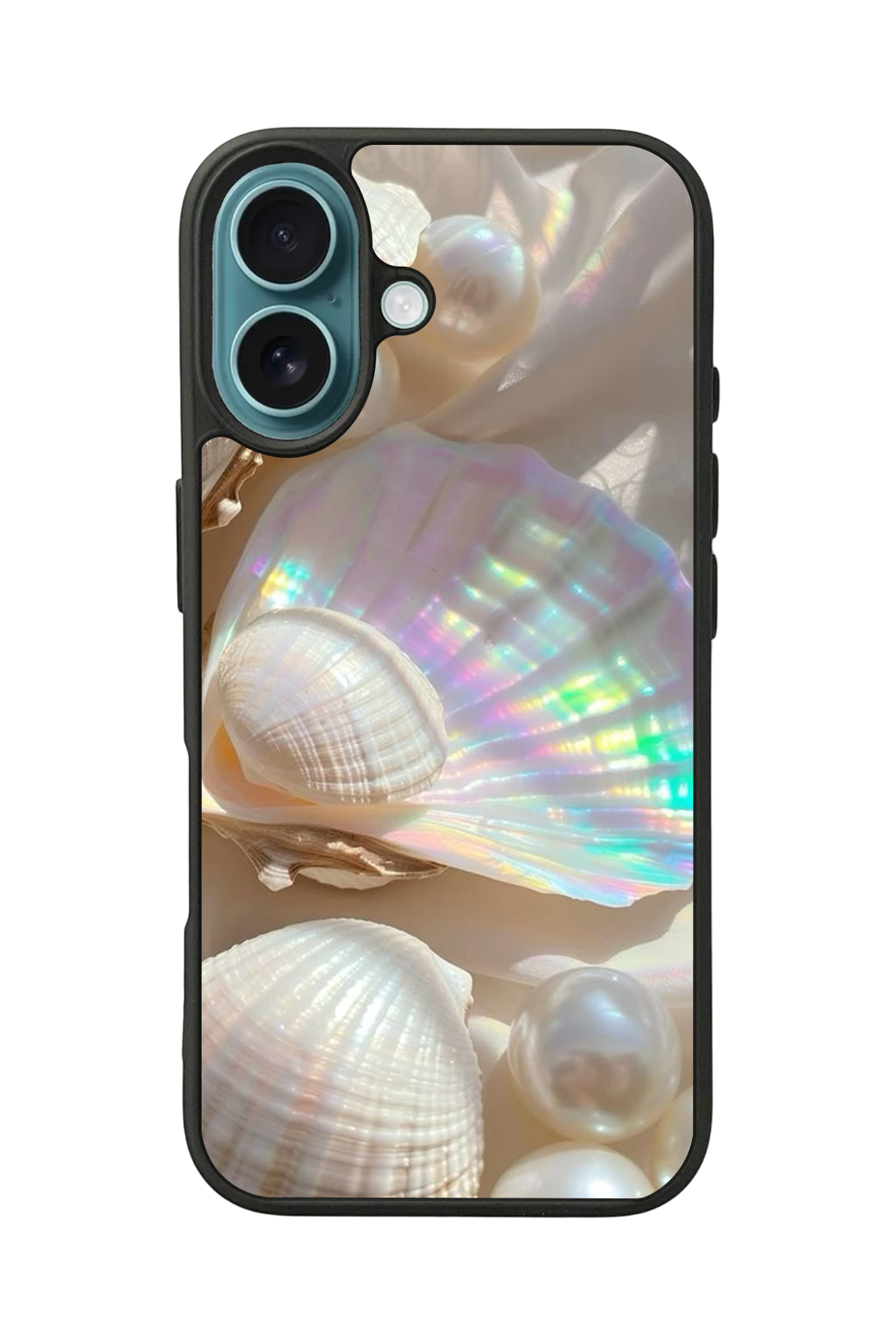iPhone 16 Plus Uyumlu  İnci Tasarımlı Glossy Premium Kılıf