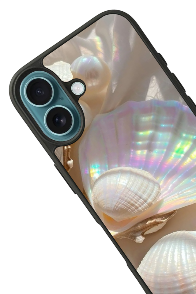 iPhone 16 Plus Uyumlu  İnci Tasarımlı Glossy Premium Kılıf