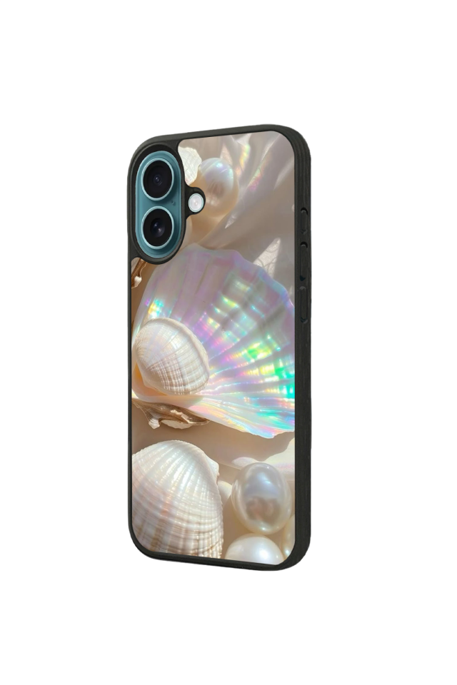 iPhone 16 Plus Uyumlu  İnci Tasarımlı Glossy Premium Kılıf