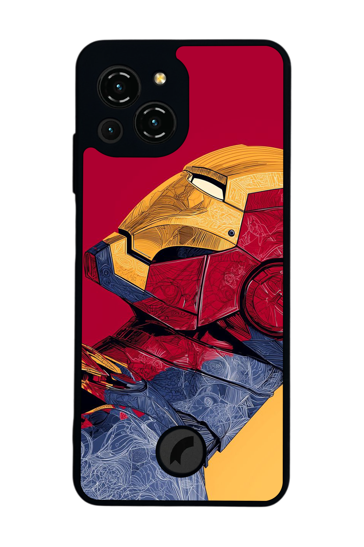 Reeder S23 Pro Max Uyumlu  Iron Man ( Demir Adam ) Tasarımlı Glossy Premium Kılıf