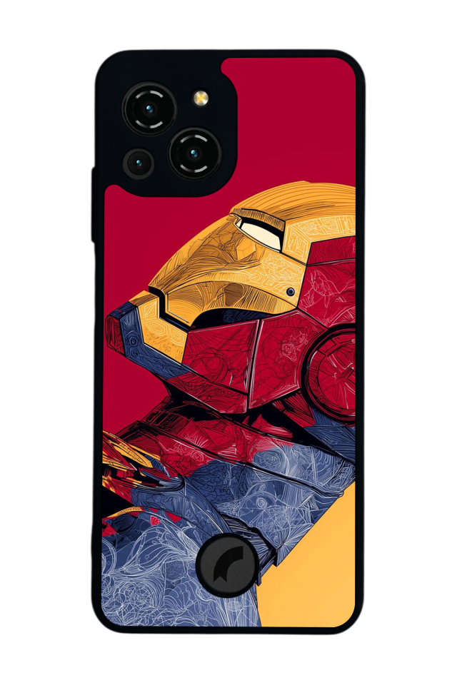 Reeder S23 Pro Max Uyumlu  Iron Man ( Demir Adam ) Tasarımlı Glossy Premium Kılıf