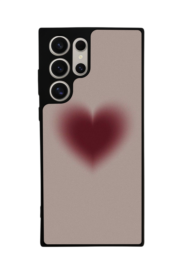 Samsung Galaxy S22 Ultra Uyumlu Kalp Love Tasarımlı Glossy Premium Kılıf