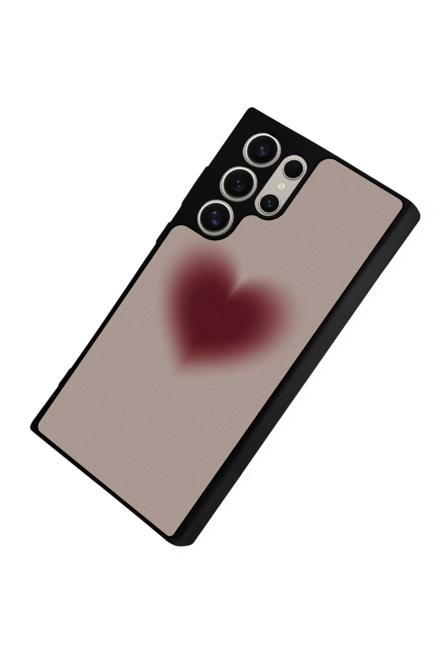 Samsung Galaxy S22 Ultra Uyumlu Kalp Love Tasarımlı Glossy Premium Kılıf