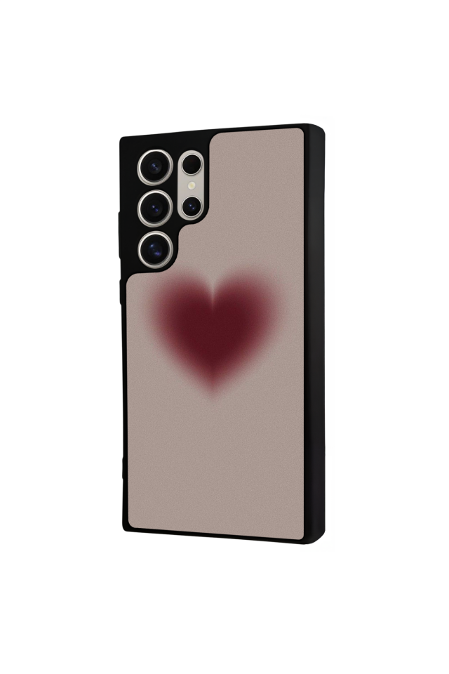 Samsung Galaxy S22 Ultra Uyumlu Kalp Love Tasarımlı Glossy Premium Kılıf