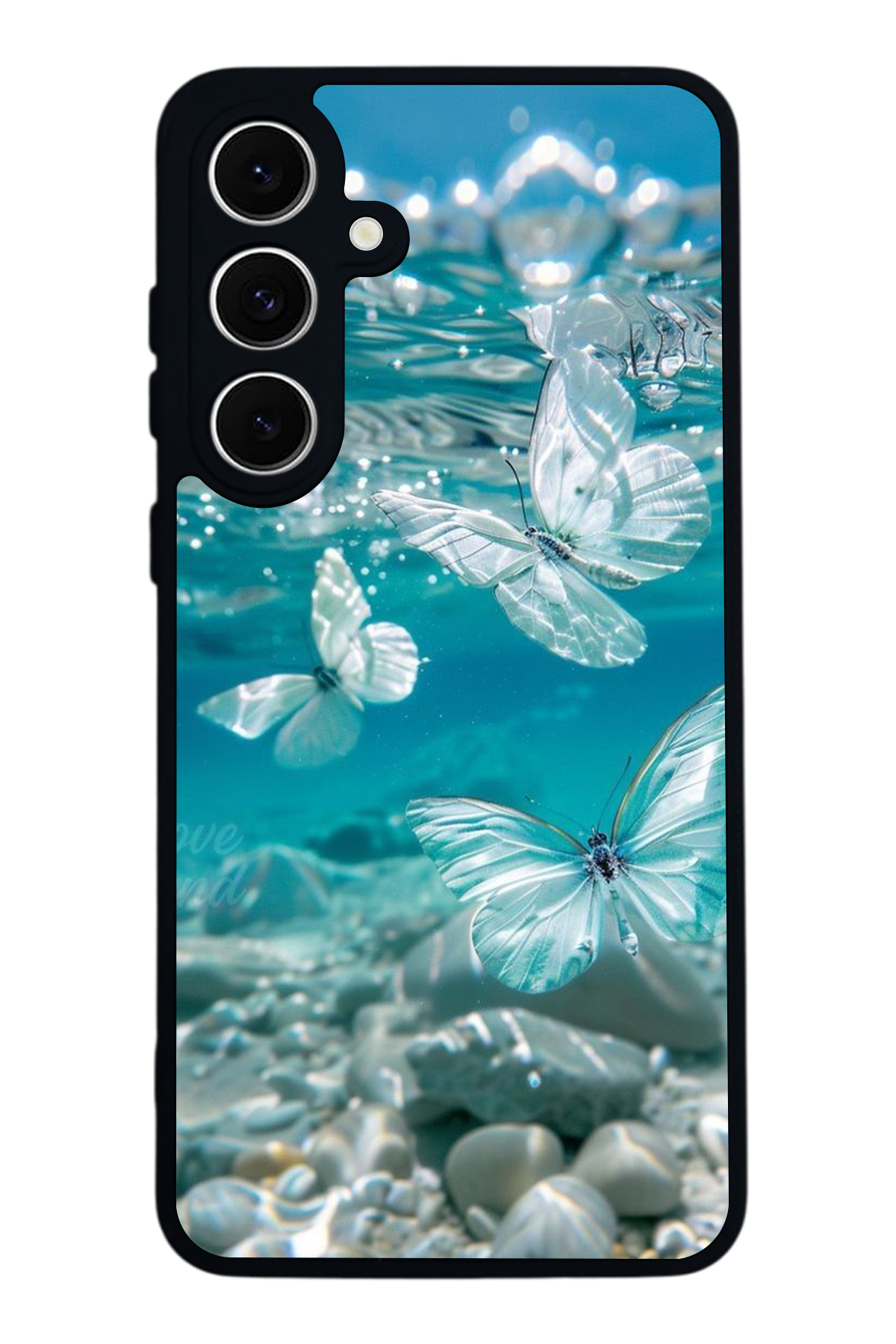 Samsung Galaxy S24 FE Uyumlu Kelebek Tasarımlı Glossy Premium Kılıf