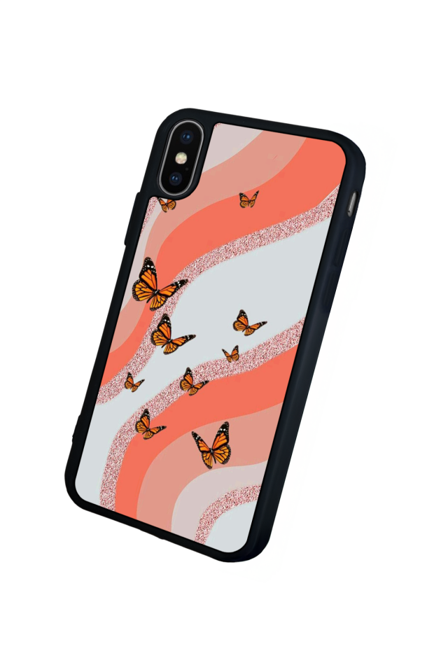 iPhone XS Max Uyumlu Kelebek Tasarımlı Glossy Premium Kılıf