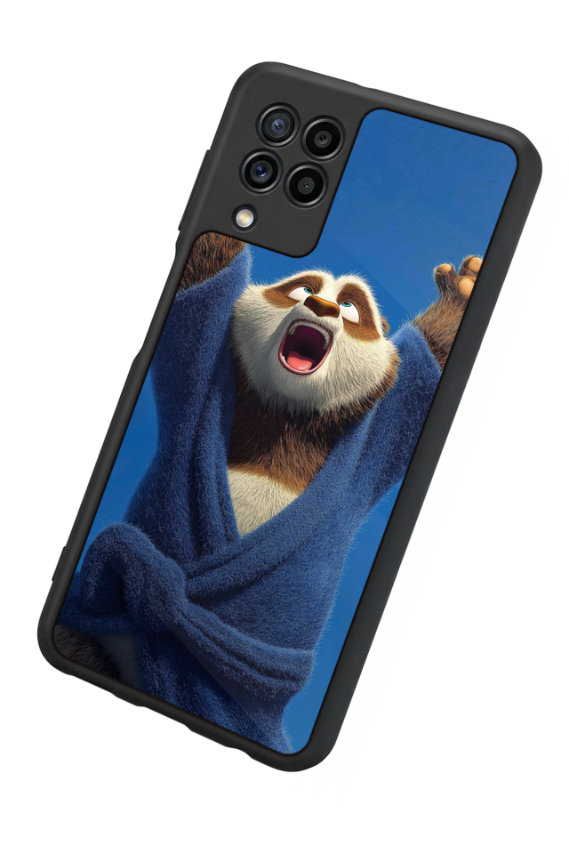 Samsung Galaxy M22 Uyumlu Kung Fu Panda Tasarımlı Glossy Premium Kılıf