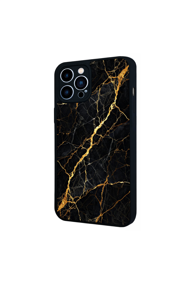 iPhone 13 Pro Max Uyumlu Mermer Marble Tasarımlı Glossy Premium Kılıf