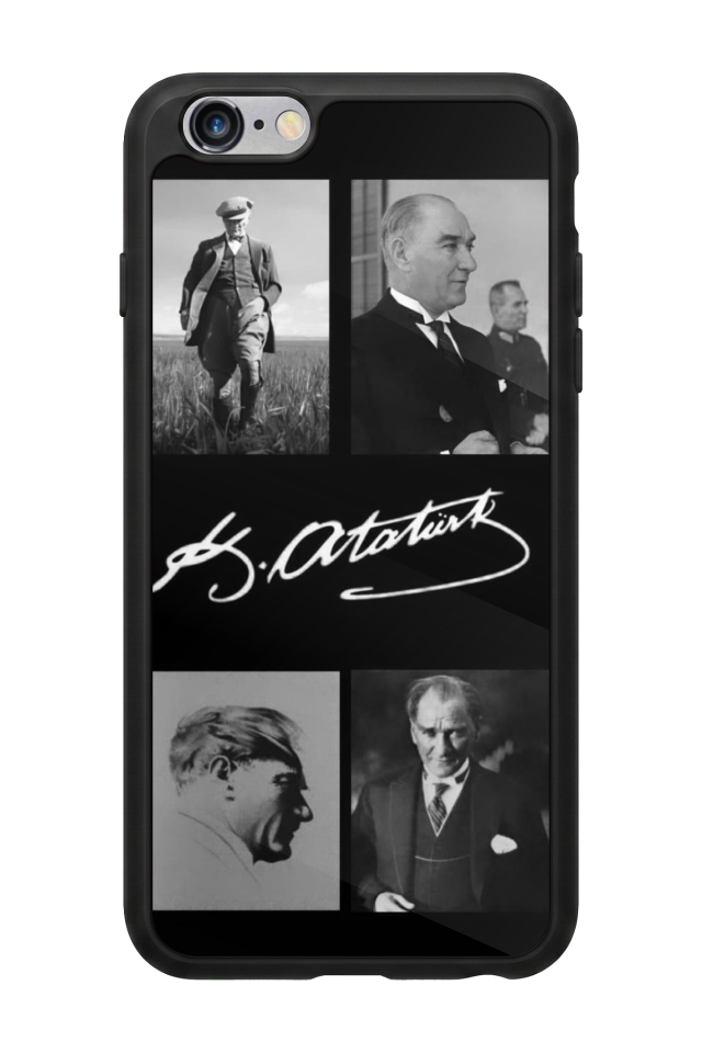 iPhone 6 Plus Uyumlu Mustafa Kemal Ataturk Tasarımlı Glossy Premium Kılıf