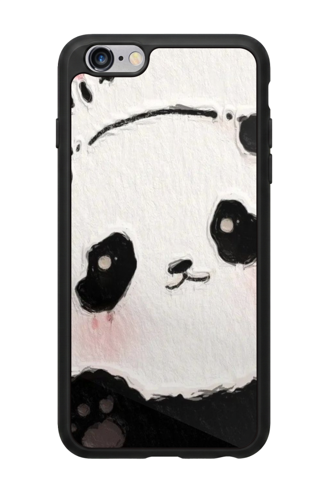 iPhone 6s Plus Uyumlu Panda Tasarımlı Glossy Premium Kılıf