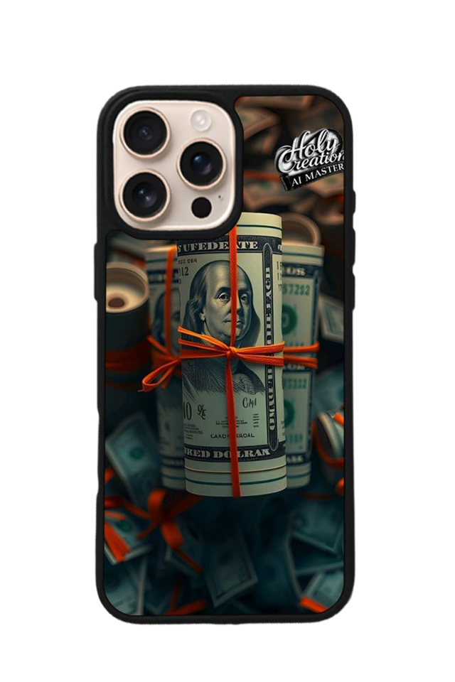 iPhone 16 Pro Uyumlu Para Tasarımlı Glossy Premium Kılıf