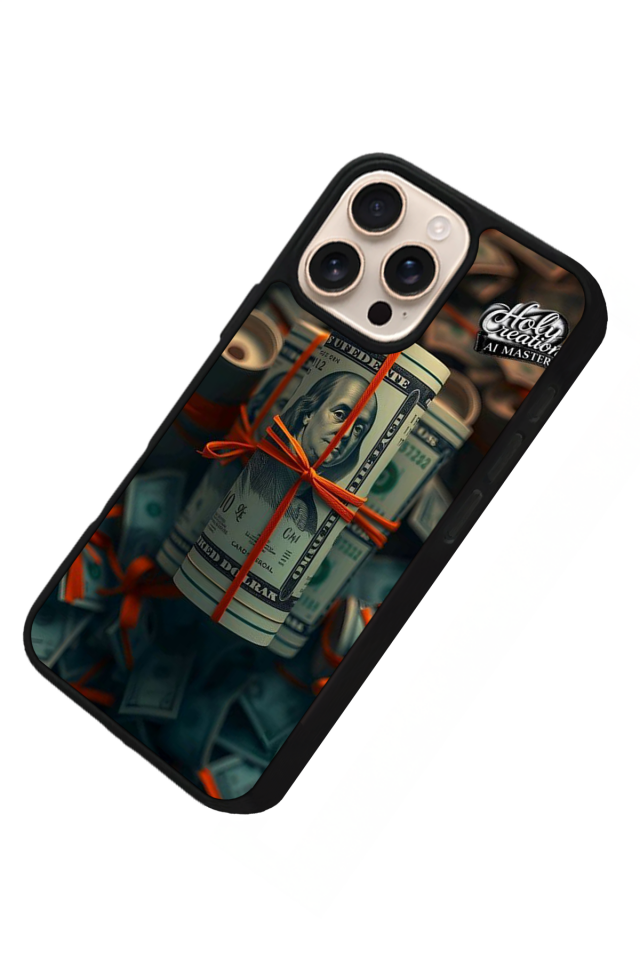 iPhone 16 Pro Uyumlu Para Tasarımlı Glossy Premium Kılıf