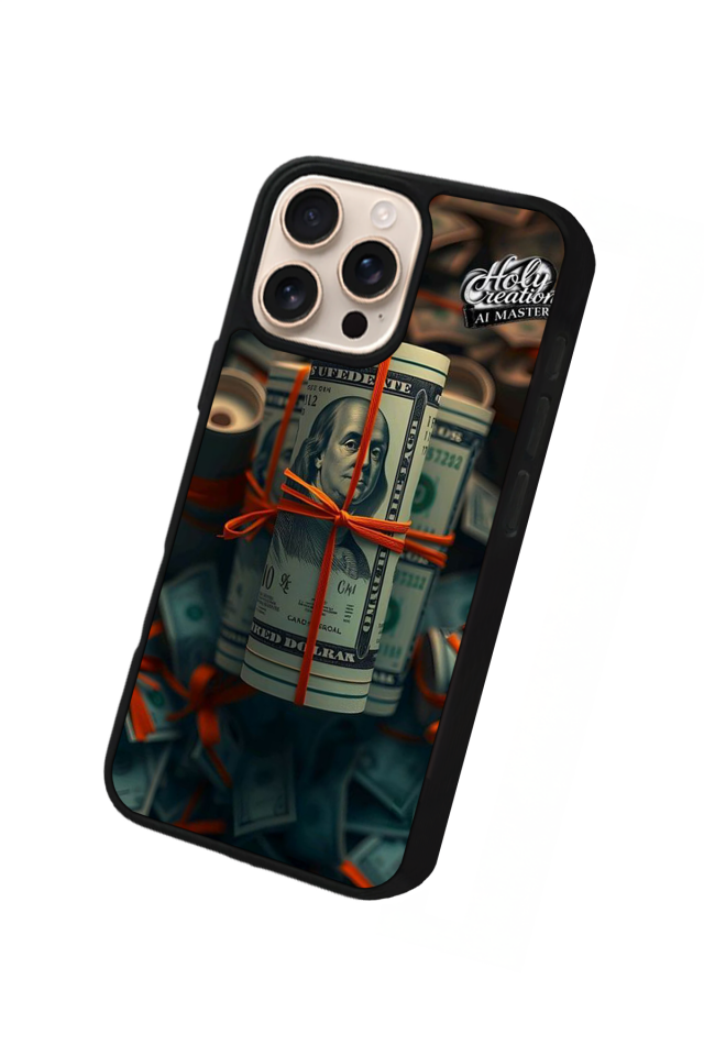 iPhone 16 Pro Uyumlu Para Tasarımlı Glossy Premium Kılıf