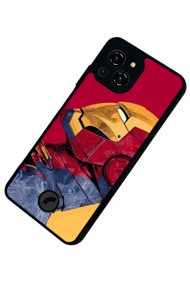 Reeder S23 Pro Max Uyumlu  Iron Man ( Demir Adam ) Tasarımlı Glossy Premium Kılıf