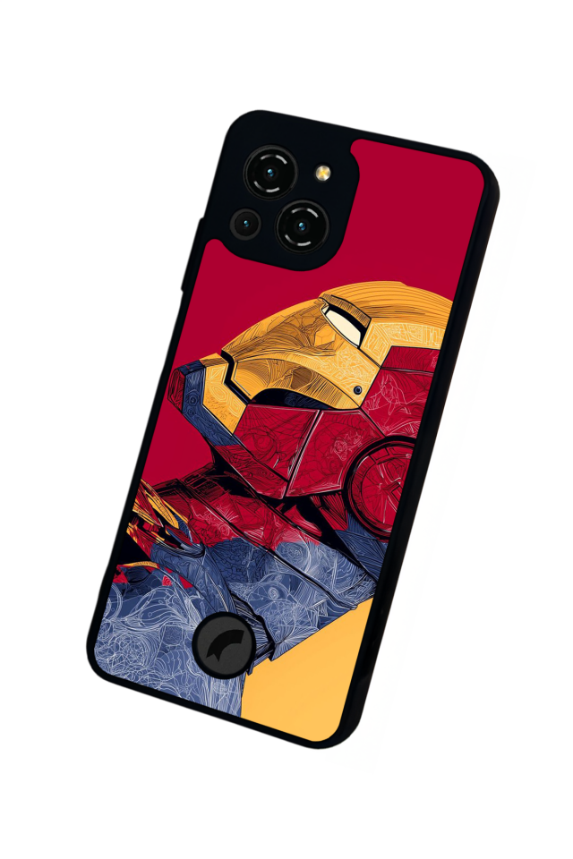 Reeder S23 Pro Max Uyumlu  Iron Man ( Demir Adam ) Tasarımlı Glossy Premium Kılıf