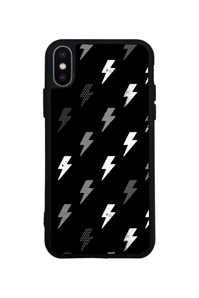 iPhone X/ XS Uyumlu Simsek Tasarımlı Glossy Premium Kılıf