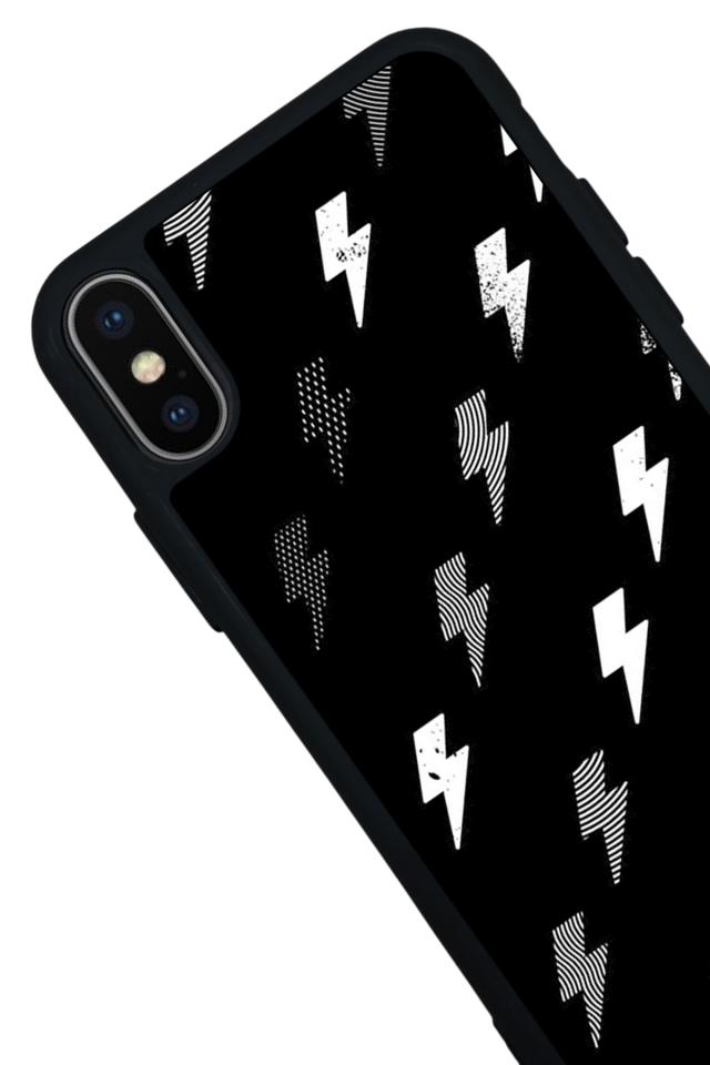 iPhone X/ XS Uyumlu Simsek Tasarımlı Glossy Premium Kılıf