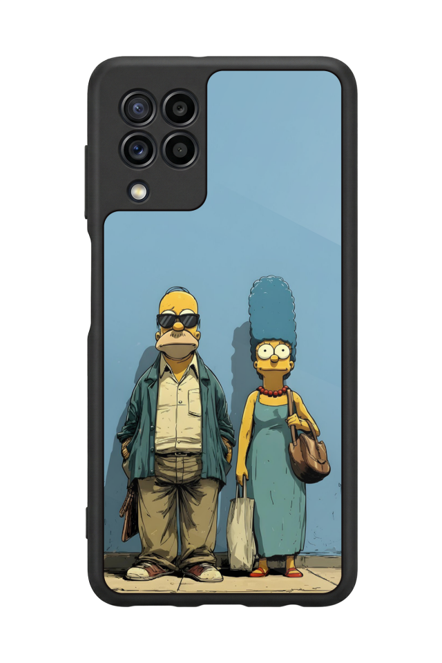 Samsung Galaxy M32 Uyumlu The Simpsons Tasarımlı Glossy Premium Kılıf
