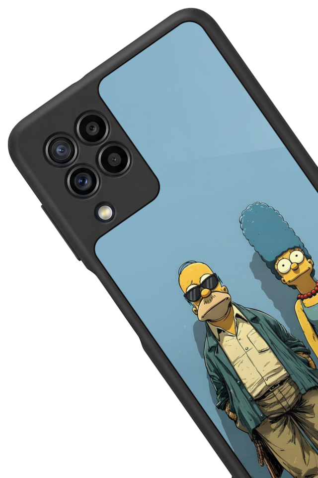 Samsung Galaxy M32 Uyumlu The Simpsons Tasarımlı Glossy Premium Kılıf