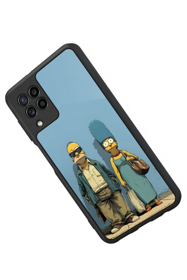 Samsung Galaxy M32 Uyumlu The Simpsons Tasarımlı Glossy Premium Kılıf