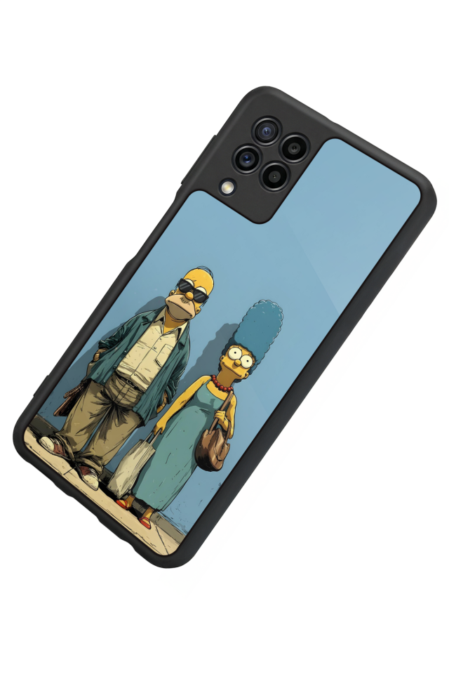 Samsung Galaxy M32 Uyumlu The Simpsons Tasarımlı Glossy Premium Kılıf