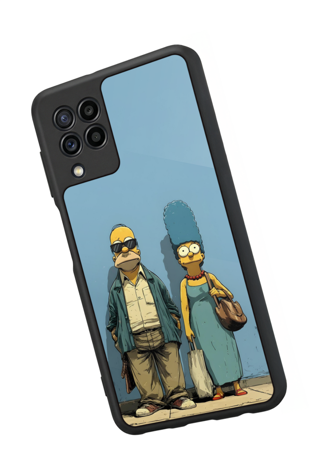 Samsung Galaxy M32 Uyumlu The Simpsons Tasarımlı Glossy Premium Kılıf