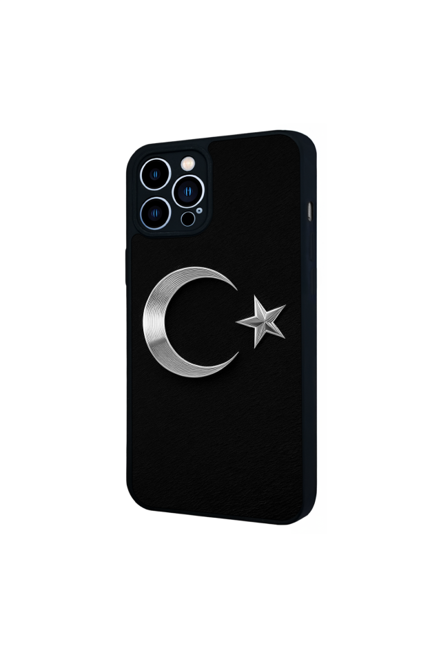 iPhone 12 Pro Max Uyumlu Türk Bayragi Tasarımlı Glossy Premium Kılıf