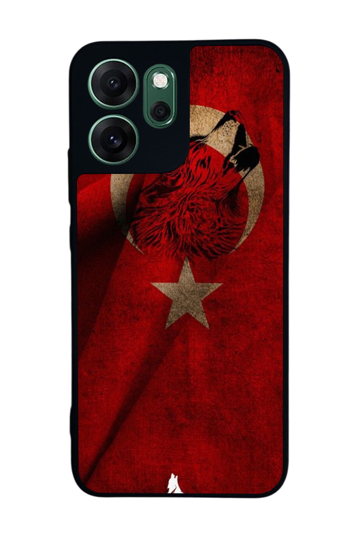Oppo Reno 14F Uyumlu Türk Bayragi Tasarımlı Glossy Premium Kılıf